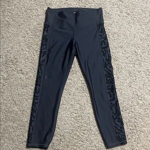 Under Armour Black Leggings with Patterned Sides